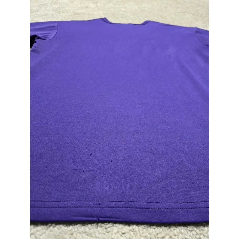 Y2K VTG LSU Tigers Nike Dri Fit Center Swoosh T-Shirt Mens M‎ Purple Nike-Fit